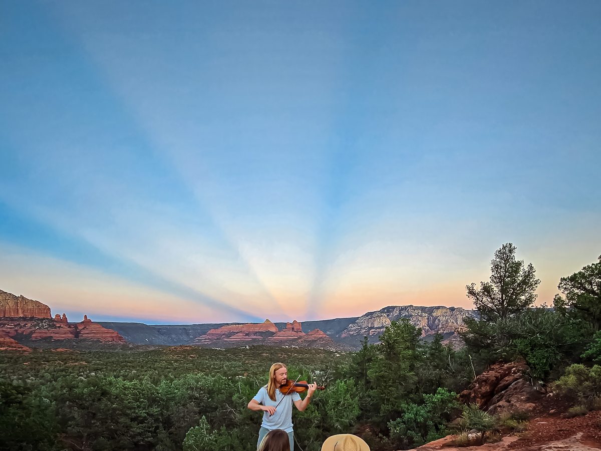 Red rock canyon views during a Sedona concert