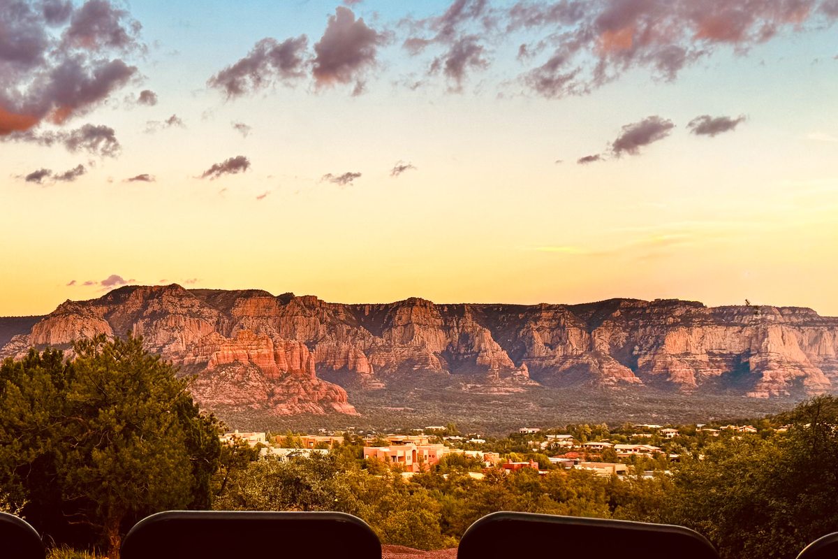 Intimate seating arrangement for a Sedona Red Rock concert